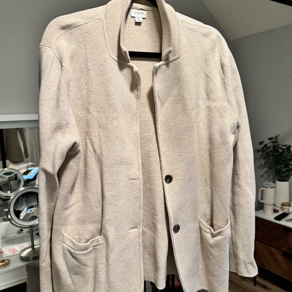 J.Crew sweater blazer xl taupe
